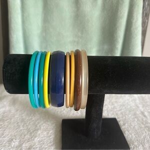 Vintage 1980’s Colorful Bangle Bracelet Set